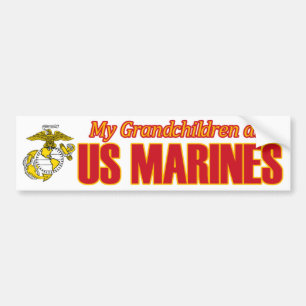 Autocollant De Voiture My Grandchildren are Marines