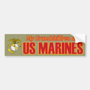 Autocollant De Voiture My Grandchildren are Marines