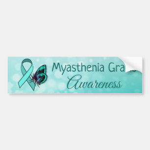 Autocollant De Voiture Myasthenia Gravis Sensibilisation au ruban à papil