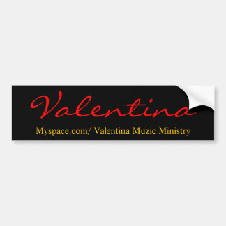 Autocollant De Voiture Myspace.com/ministère de Valentina Muzic,