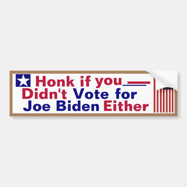 Autocollant De Voiture n'a pas voté pour Joe Biden non plus (Devant)