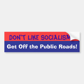 Autocollant De Voiture N'aimez pas le bumpersticker de socialisme