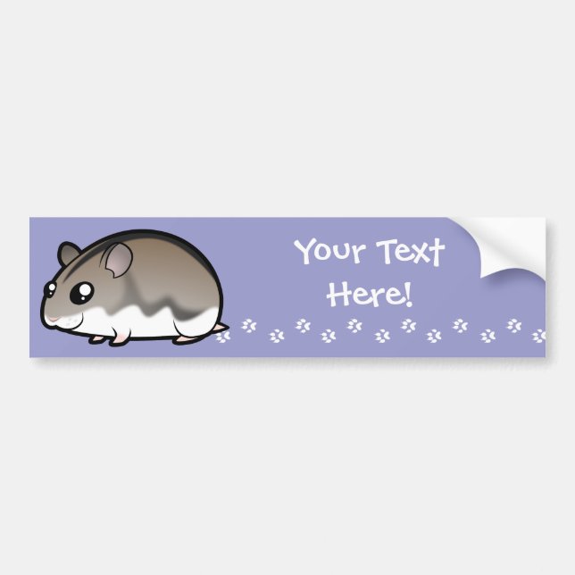 Autocollant De Voiture Nain de dessin animé Hamster (Devant)