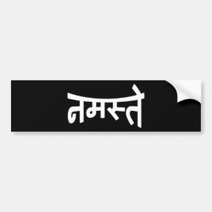 Autocollant De Voiture Namaste (नमस्ते) - manuscrit de Devanagari