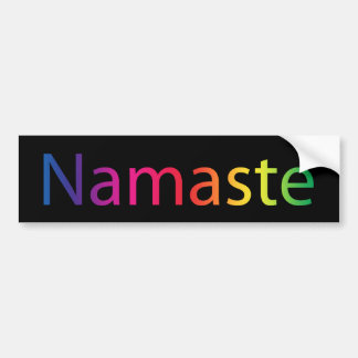 Autocollant De Voiture Namaste Rainbow Inspiration Citation Noire