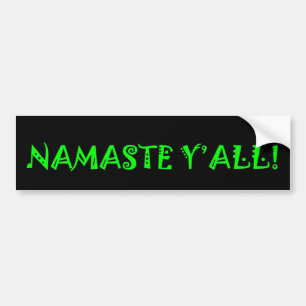 Autocollant De Voiture Namaste Y'All - Sticker Yoga Bumper