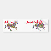 Nametags Alice et Audreigh Multicolore Unicorn