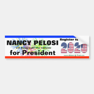 Autocollant De Voiture NANCY PELOSI POUR LE PRÉSIDENT en 2020 -