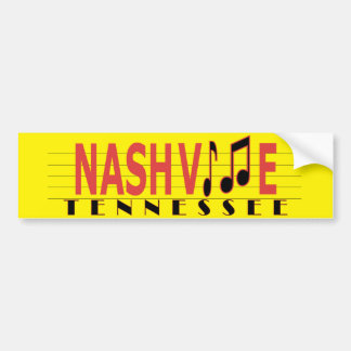 Autocollant De Voiture Nashville - vivent la musique !