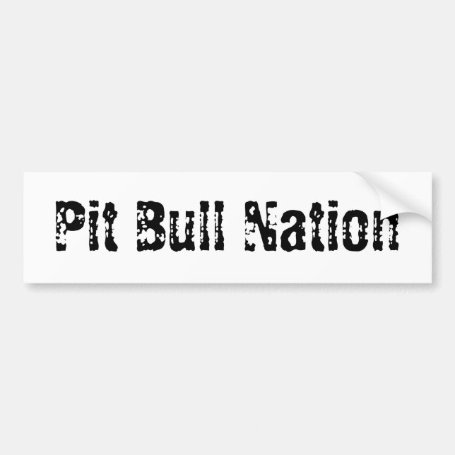 Autocollant De Voiture Nation de pitbull (Devant)