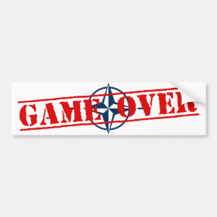 Autocollant De Voiture NATO Sign Red Letters Game Over