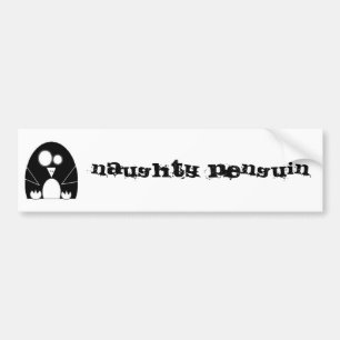 Autocollant De Voiture NAUGHTYPENGUIN, pingouin vilain