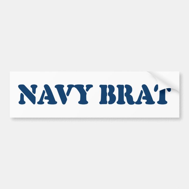 AUTOCOLLANT DE VOITURE NAVY BRAT (Devant)