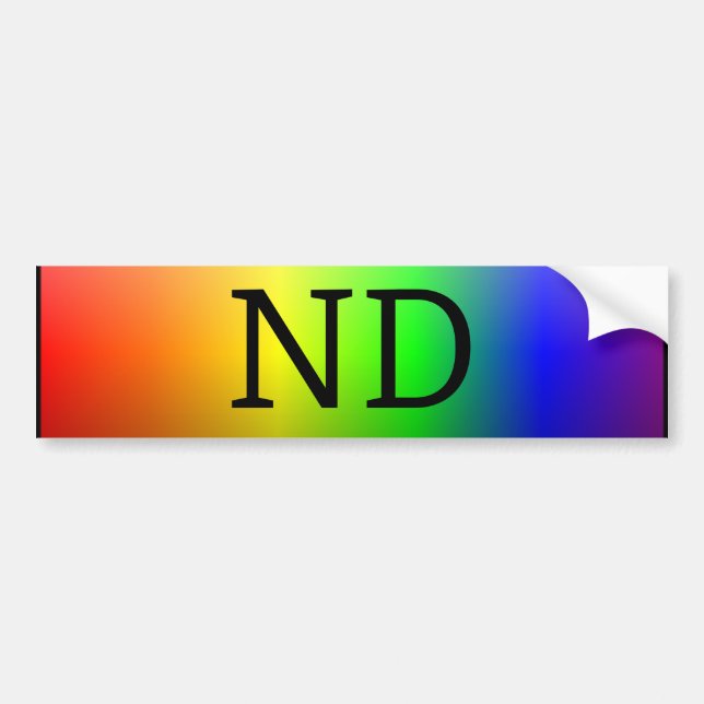 Autocollant De Voiture ND (NeuroDiverse) (Devant)