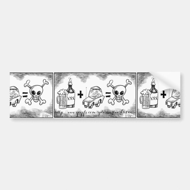 Autocollant De Voiture "Ne buvez pas et ne conduisez pas" (Devant)