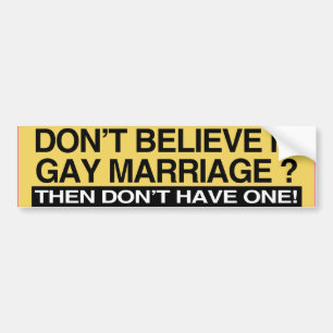 Autocollant De Voiture NE CROYEZ PAS AU MARIAGE GAY -.png