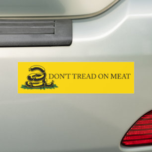 Autocollant De Voiture Ne marchez pas sur la viande drôle Gadsden drapeau