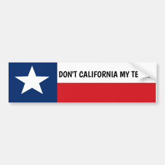 Autocollant De Voiture Ne pas Californie Mon Texas