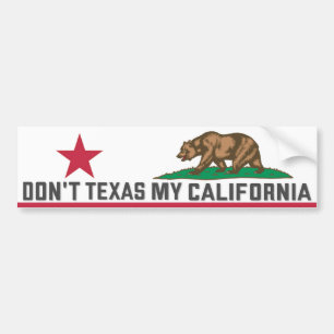 Autocollant De Voiture Ne pas envoyer de texas à ma Californie