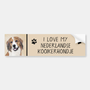 Autocollant De Voiture Nederlandse Kooikerhondje Peinture - Chien Art