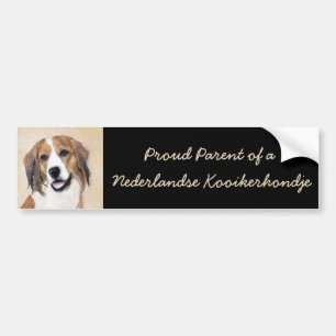 Autocollant De Voiture Nederlandse Kooikerhondje Peinture - Chien Art