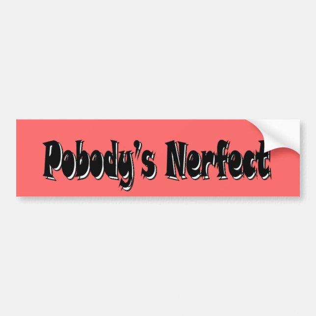 Autocollant De Voiture Nerfect de Pobody (Devant)