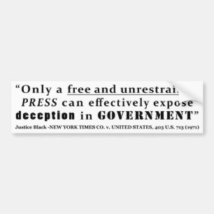 Autocollant De Voiture New York Times Co v Etats-Unis 403 nous 713 1971