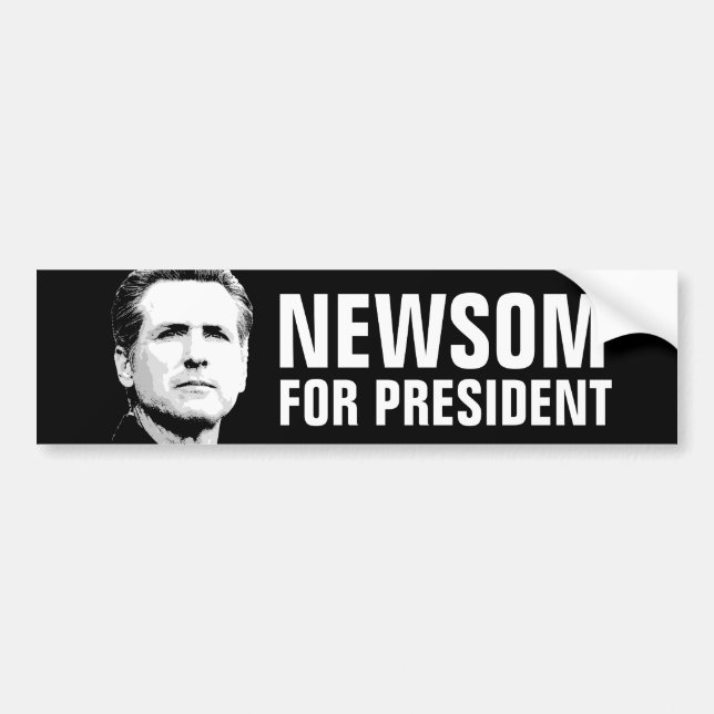 AUTOCOLLANT DE VOITURE NEWSOM DU PRÉSIDENT (Devant)