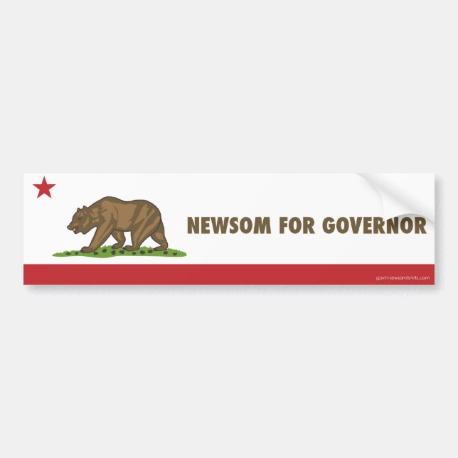 Autocollant De Voiture Newsom pour le drapeau de la Californie du (Devant)
