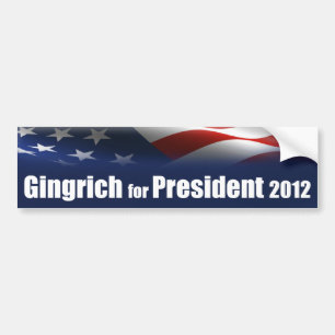 Autocollant De Voiture Newt Gingrich pour le président