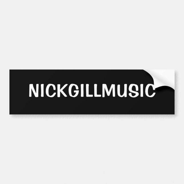 AUTOCOLLANT DE VOITURE NICKGILLMUSIC (Devant)