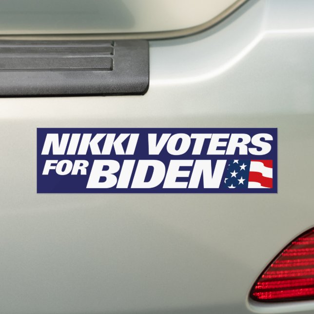 Autocollant De Voiture Nikki Haley pour Biden 2024 (En voiture)