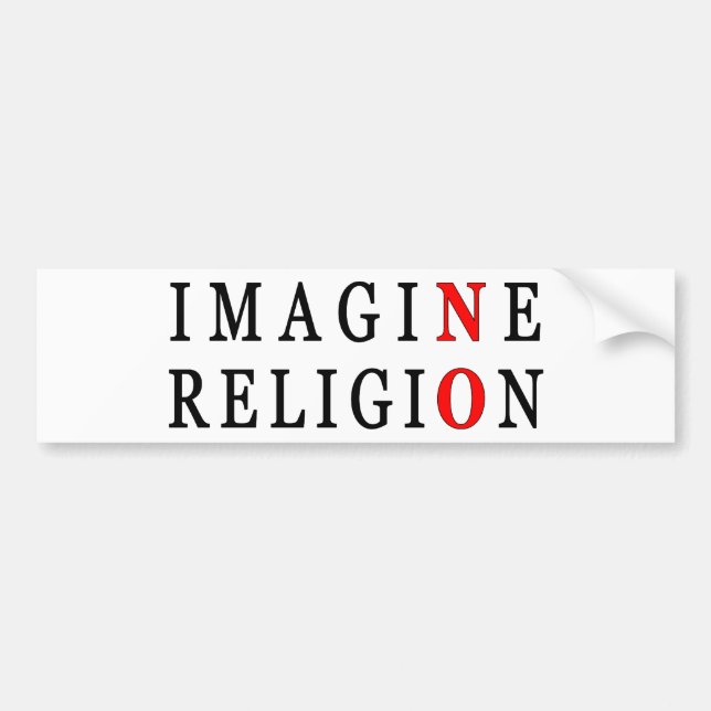Autocollant De Voiture N'imaginez aucune religion (Devant)