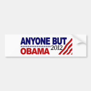 Autocollant De Voiture N'importe qui mais Obama 2012