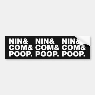 AUTOCOLLANT DE VOITURE NIN & COM & POOP.
