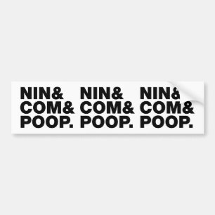 AUTOCOLLANT DE VOITURE NIN & COM & POOP.