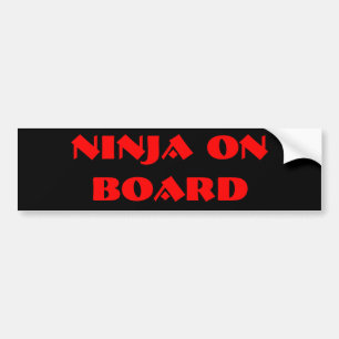 AUTOCOLLANT DE VOITURE NINJA À BORD