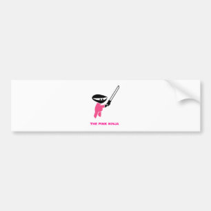 Autocollant De Voiture Ninja rose avec l'épée