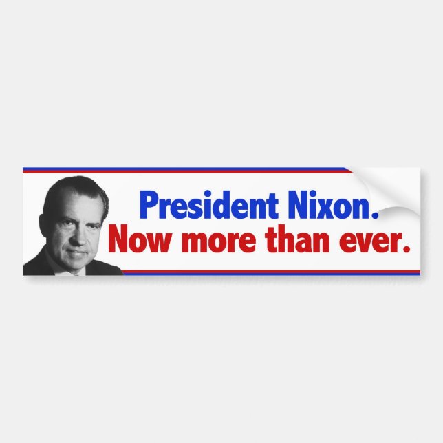 Autocollant De Voiture Nixon maintenant plus que jamais (Devant)