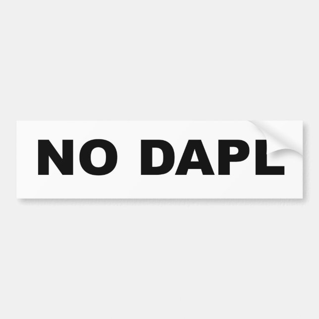 AUTOCOLLANT DE VOITURE NO DAPL (Devant)