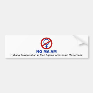 Autocollant De Voiture No_maam, organisation nationale des hommes contre