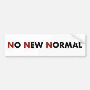 Autocollant De Voiture No New Normal bumper sticker