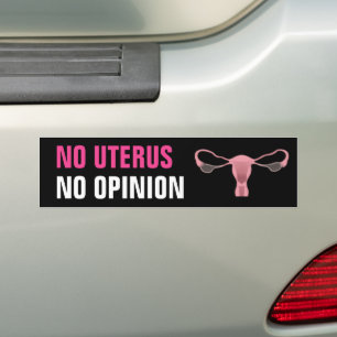 Autocollant De Voiture No Uterus No Opinion Pro Choice Feminist