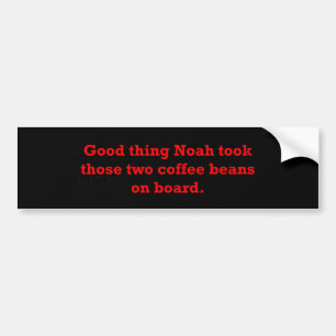 Autocollant De Voiture Noah Coffee Beans