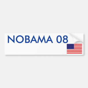AUTOCOLLANT DE VOITURE NOBAMA 08
