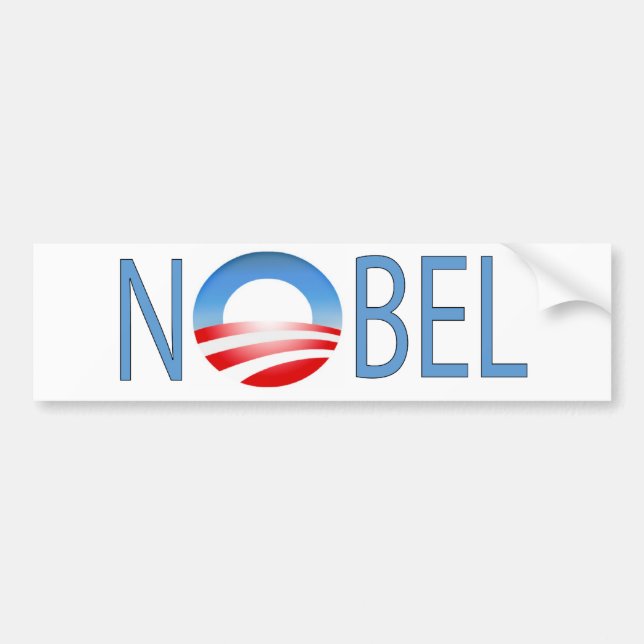 AUTOCOLLANT DE VOITURE NOBEL OBAMA (Devant)