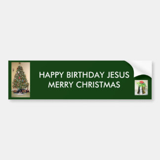 Autocollant De Voiture Noël BumperSticker de Jésus de joyeux anniversaire