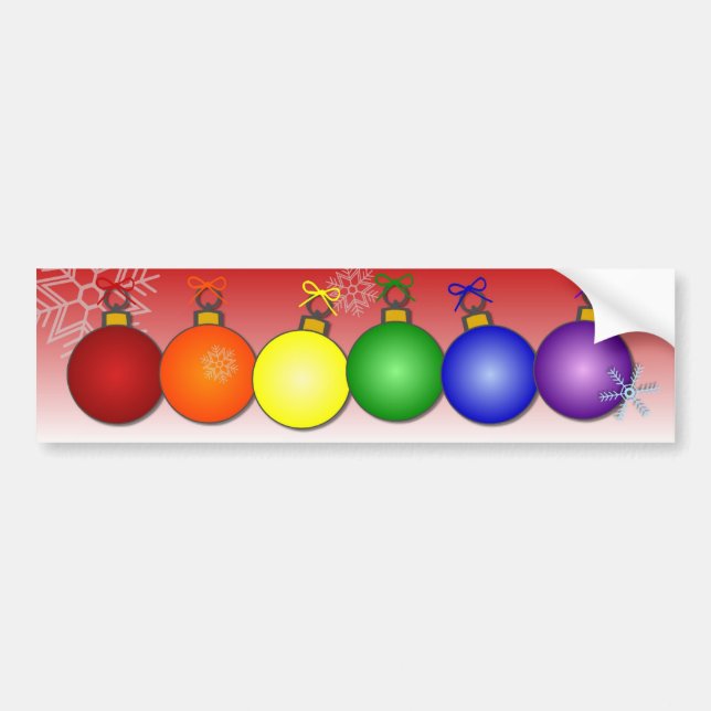 Autocollant De Voiture Noël d'arc-en-ciel (Devant)