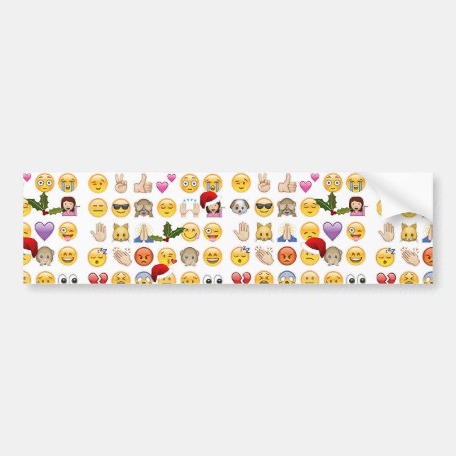 Autocollant De Voiture noël emojis (Devant)