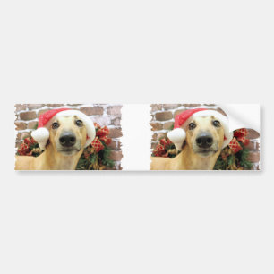 Autocollant De Voiture Noël - lévrier - Pena